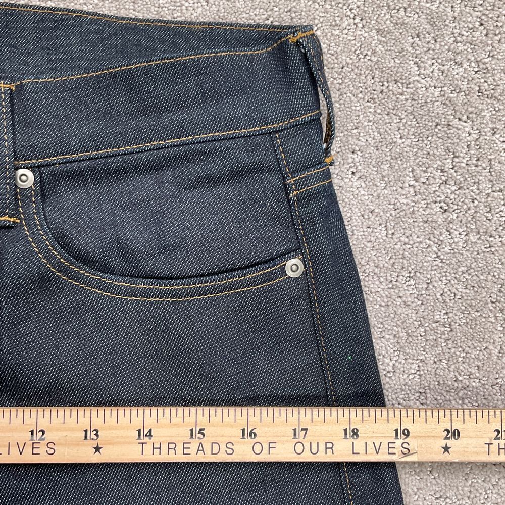 J Crew 250 Jeans Men 31W 32L Indigo Blue Kurabo Japanese Skinny Leg Denim - Picture 9 of 14